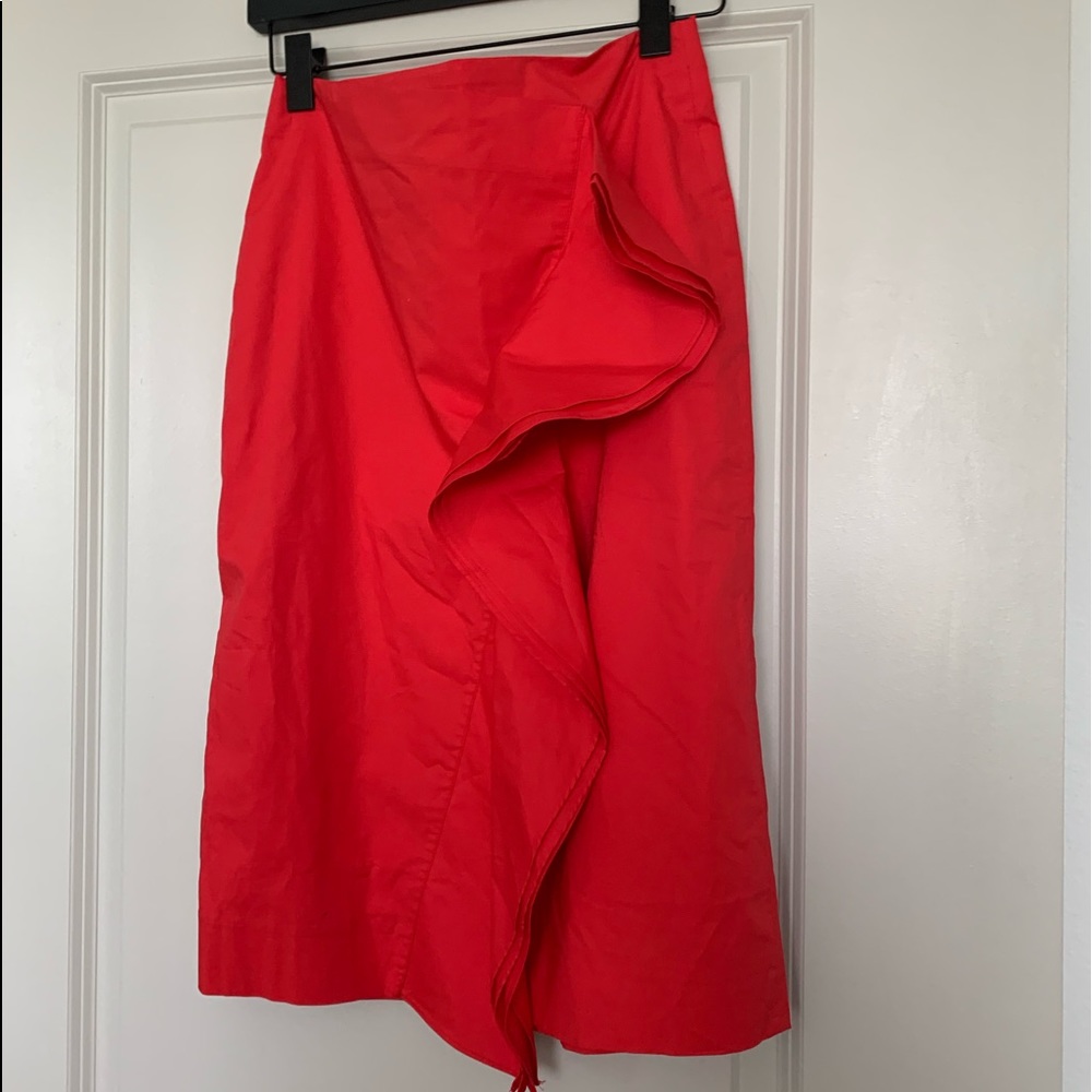 J.Crew Ruffle skirt in cotton poplin - Picture 5 of 8